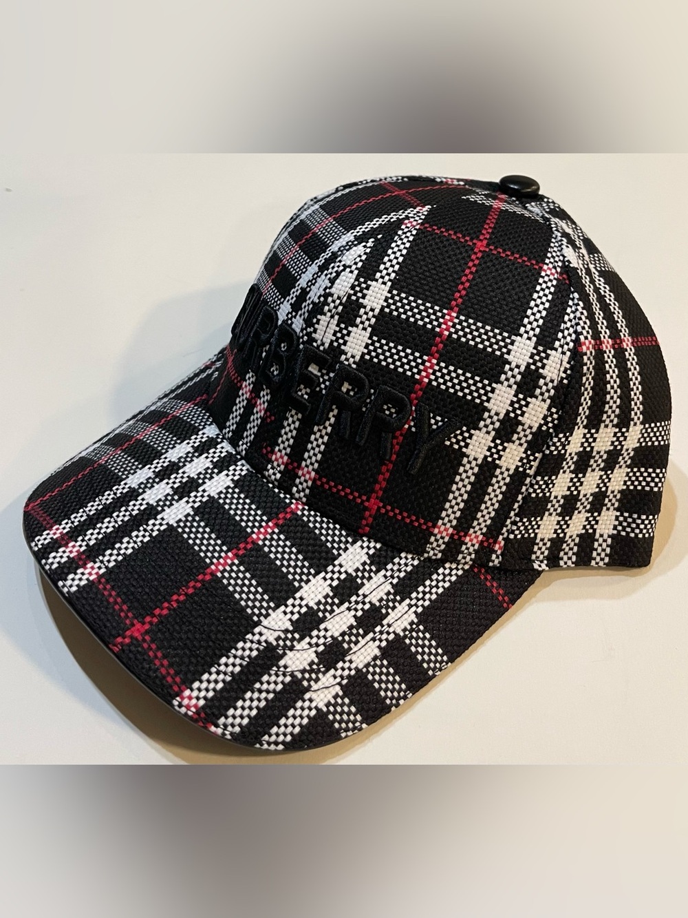 Plaid Black Burberry Hat